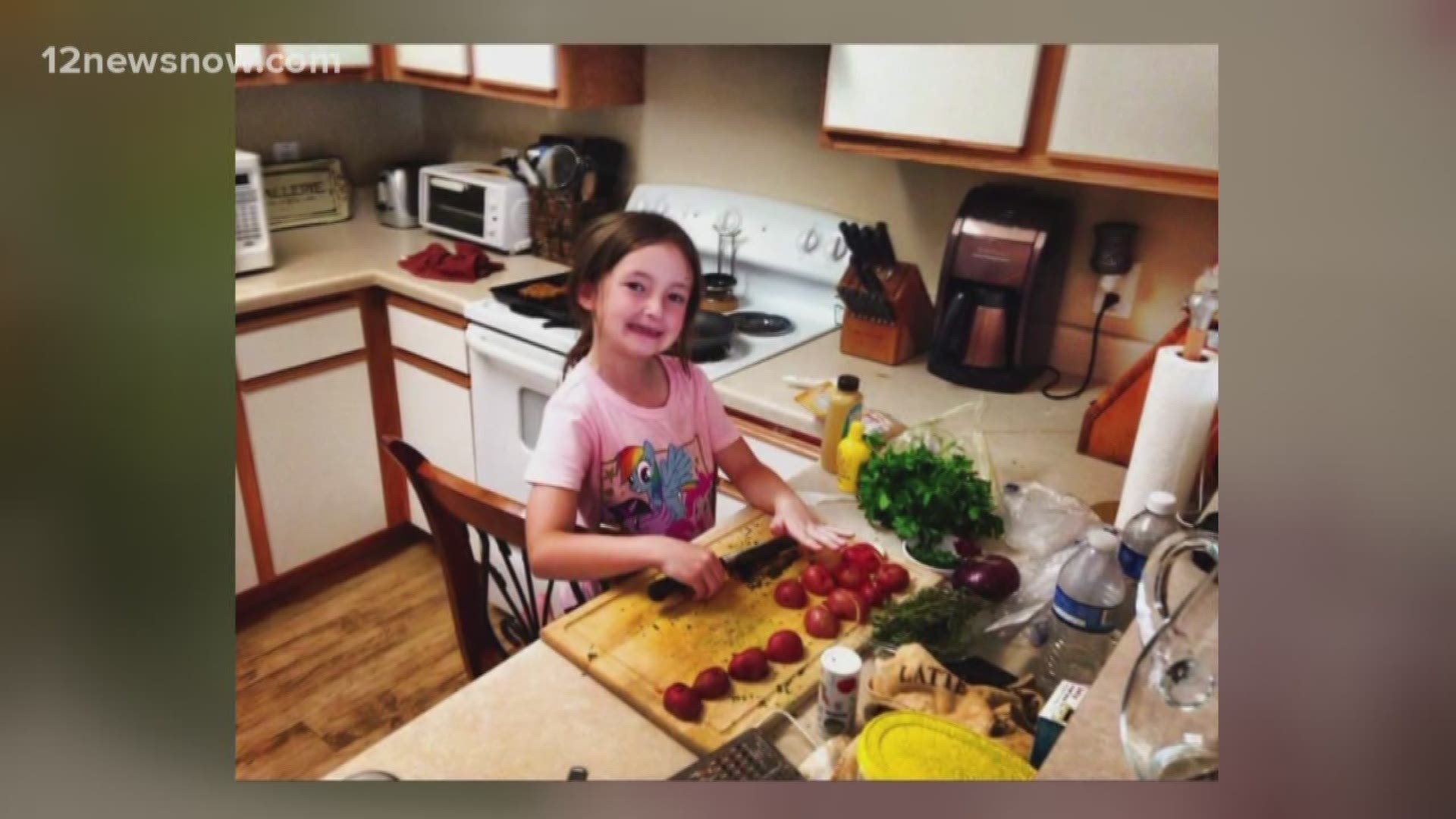 She is perfecting her dish, Tropical Chicken, in case she does make it on the show.