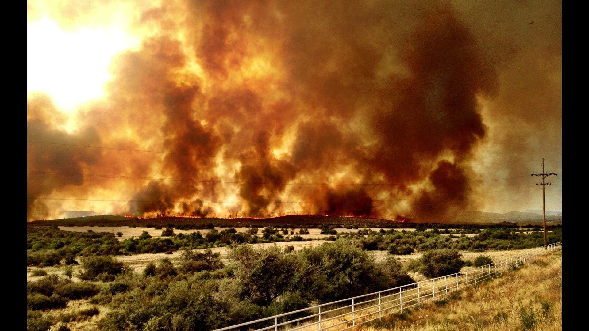 Лесной пожар Аризона 2013. Пожар на Ярнелл Хилл Аризона.