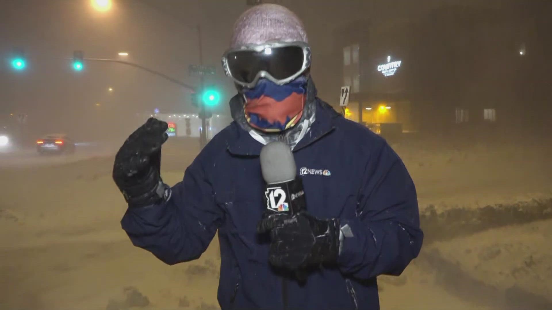 Flagstaff was greeted with a strong storm Wednesday morning that brought high winds and plenty of snow to the area.