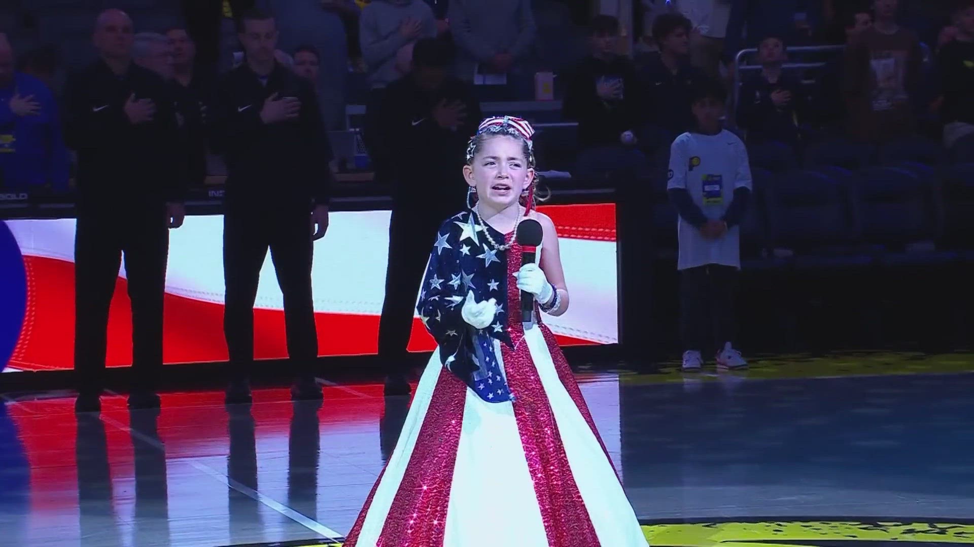 Kinsley Murray sang the national anthem at the Indiana Pacers game, the video of the performance has been seen nearly 22 million times.