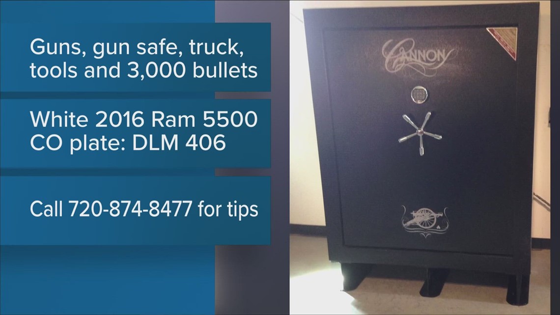 Guns, ammo, truck, gun safe stolen from Arapahoe County property