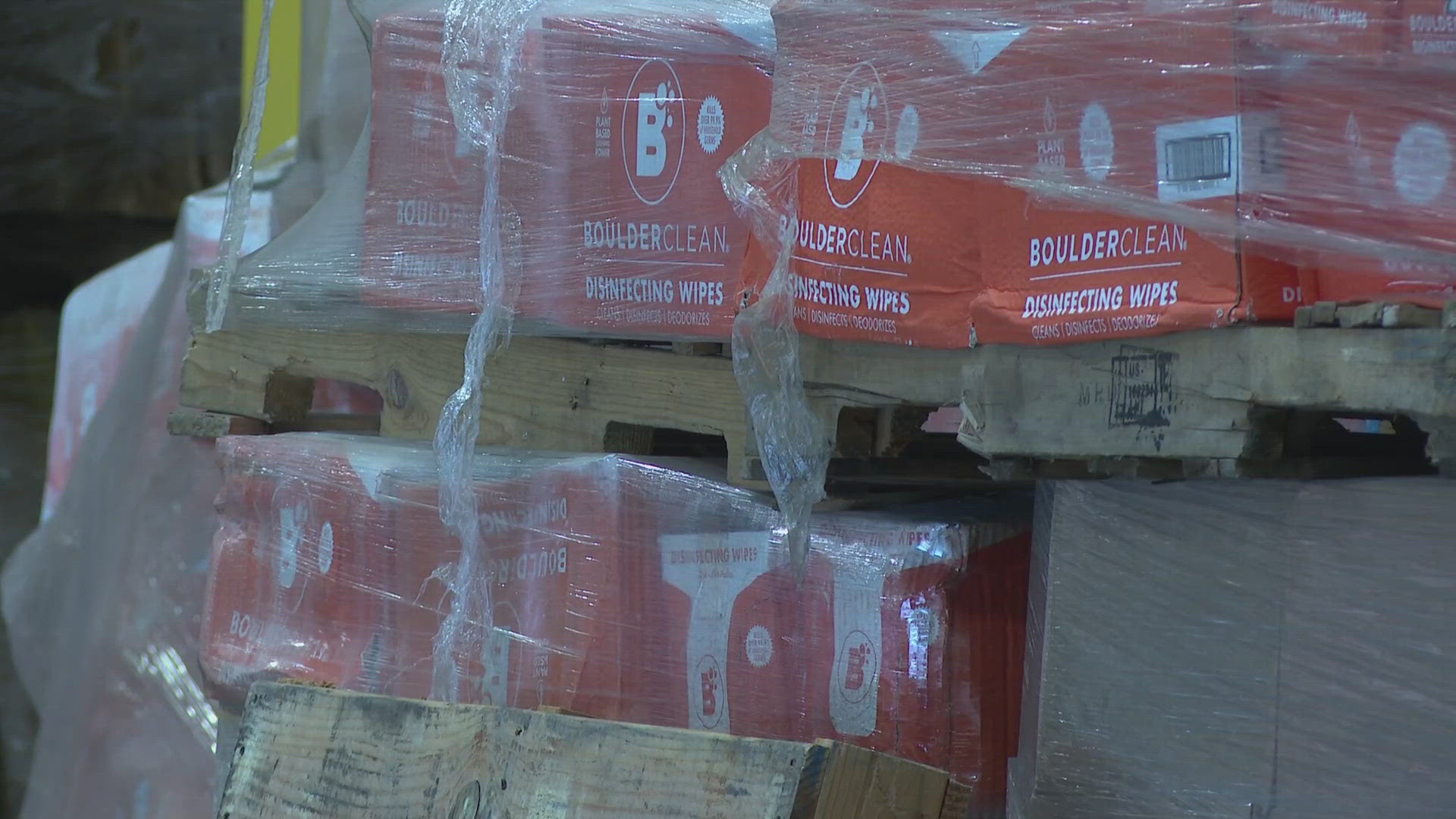 In total, 1908 Brands is donating five truckloads of disinfecting spray and wipes.