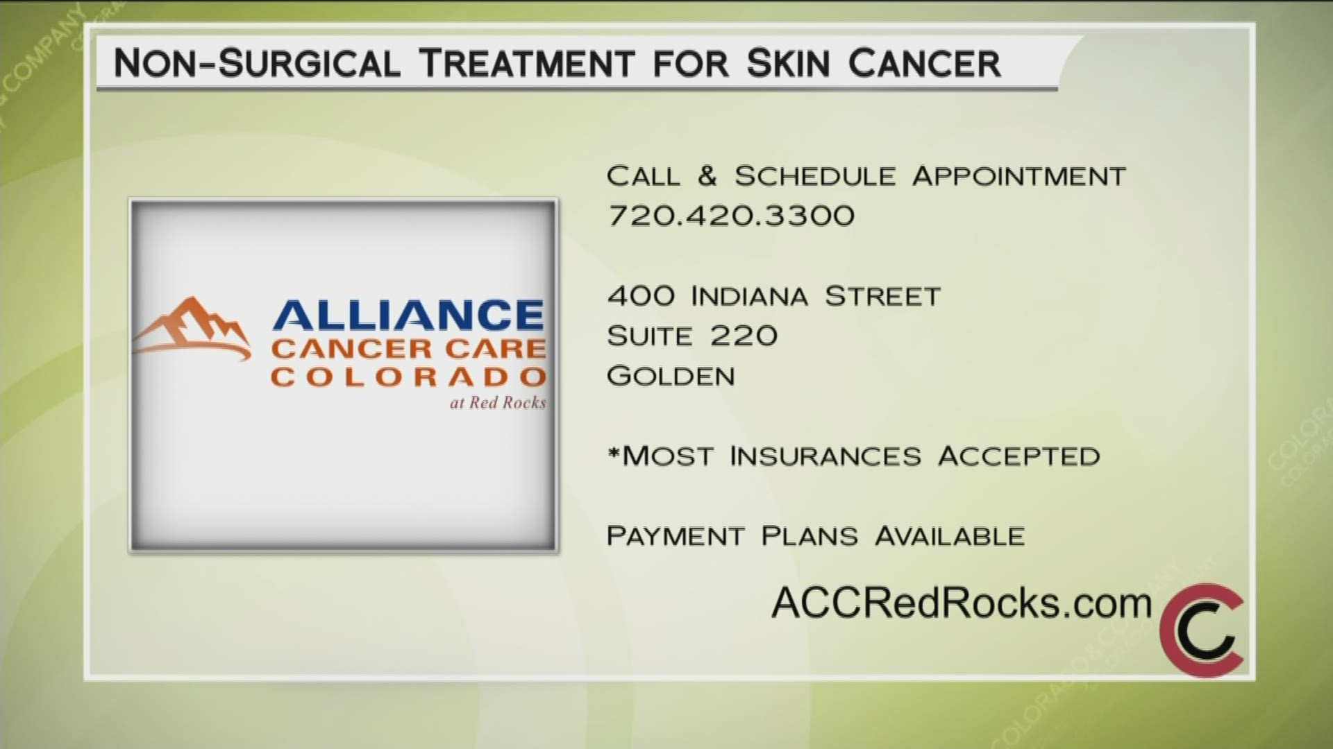 Find out if Dr. Schewe's non-surgical treatment for skin cancer can work for you. Call 720.420.3300 or find out more at ACCRedRocks.com.