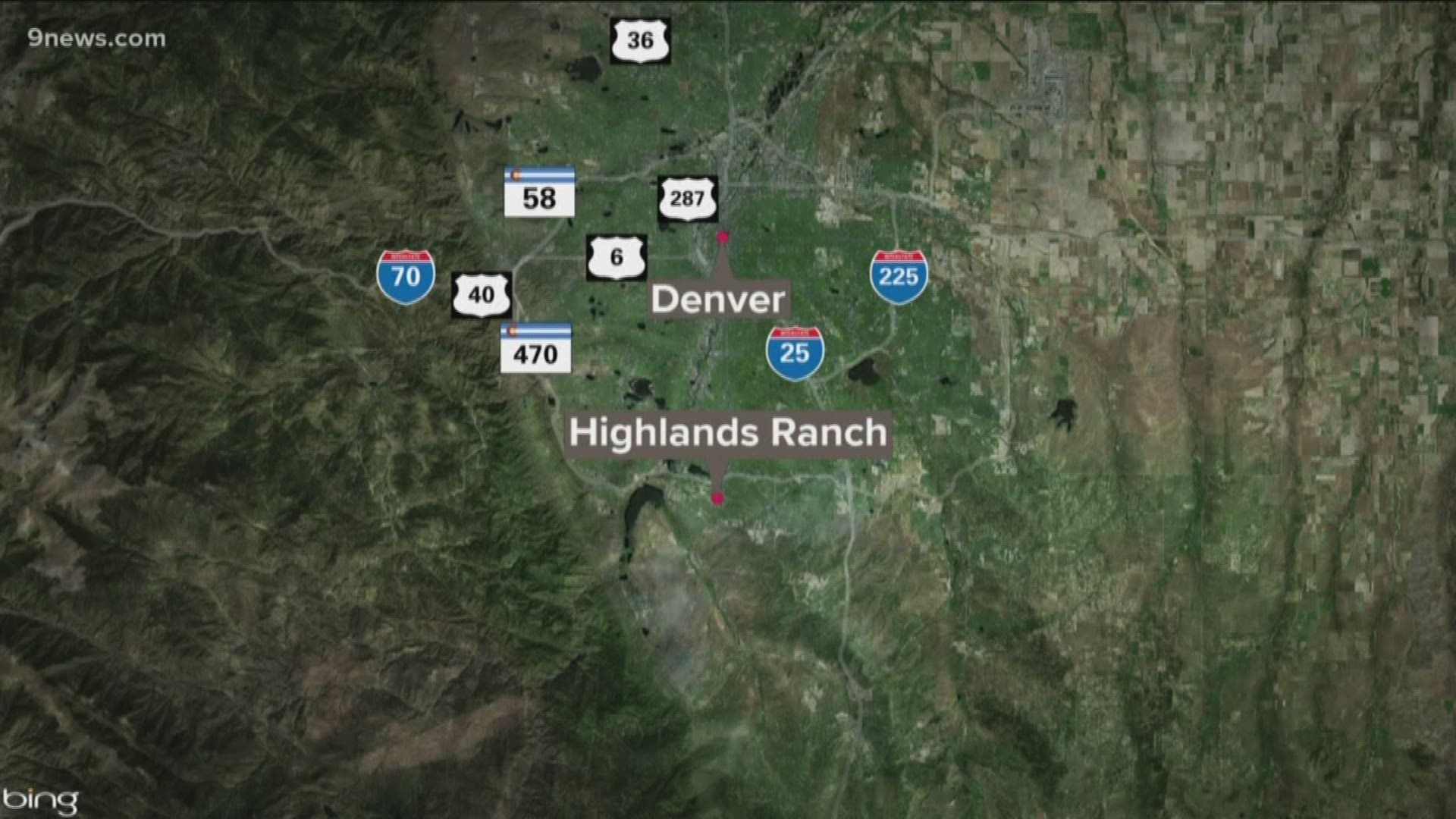 The victim was hit not far from Rock Canyon High School in Highlands Ranch.