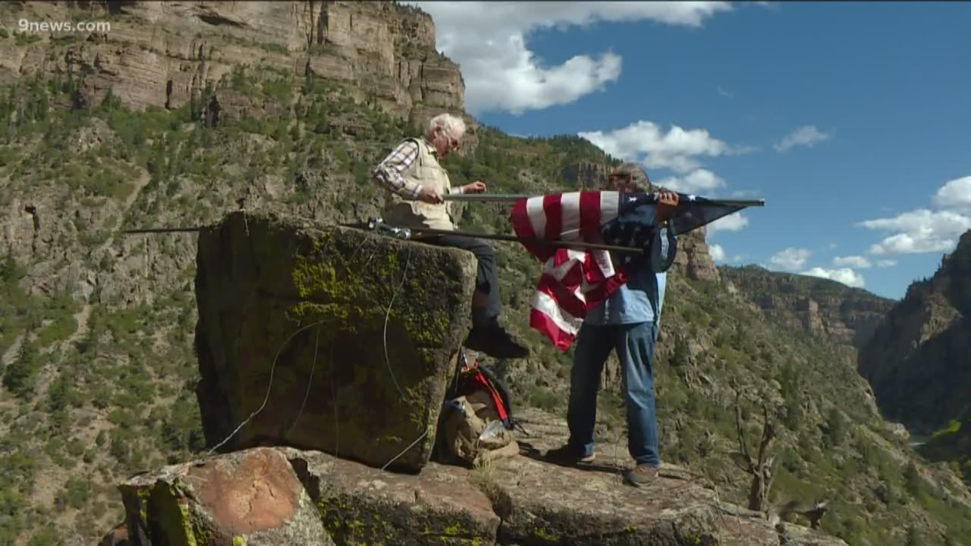 The flag staked high above Glenwood Canyon has become sort of a legend. Don't believe the rumors about the sheepherder, the kayaker, or the dentist in Aspen.