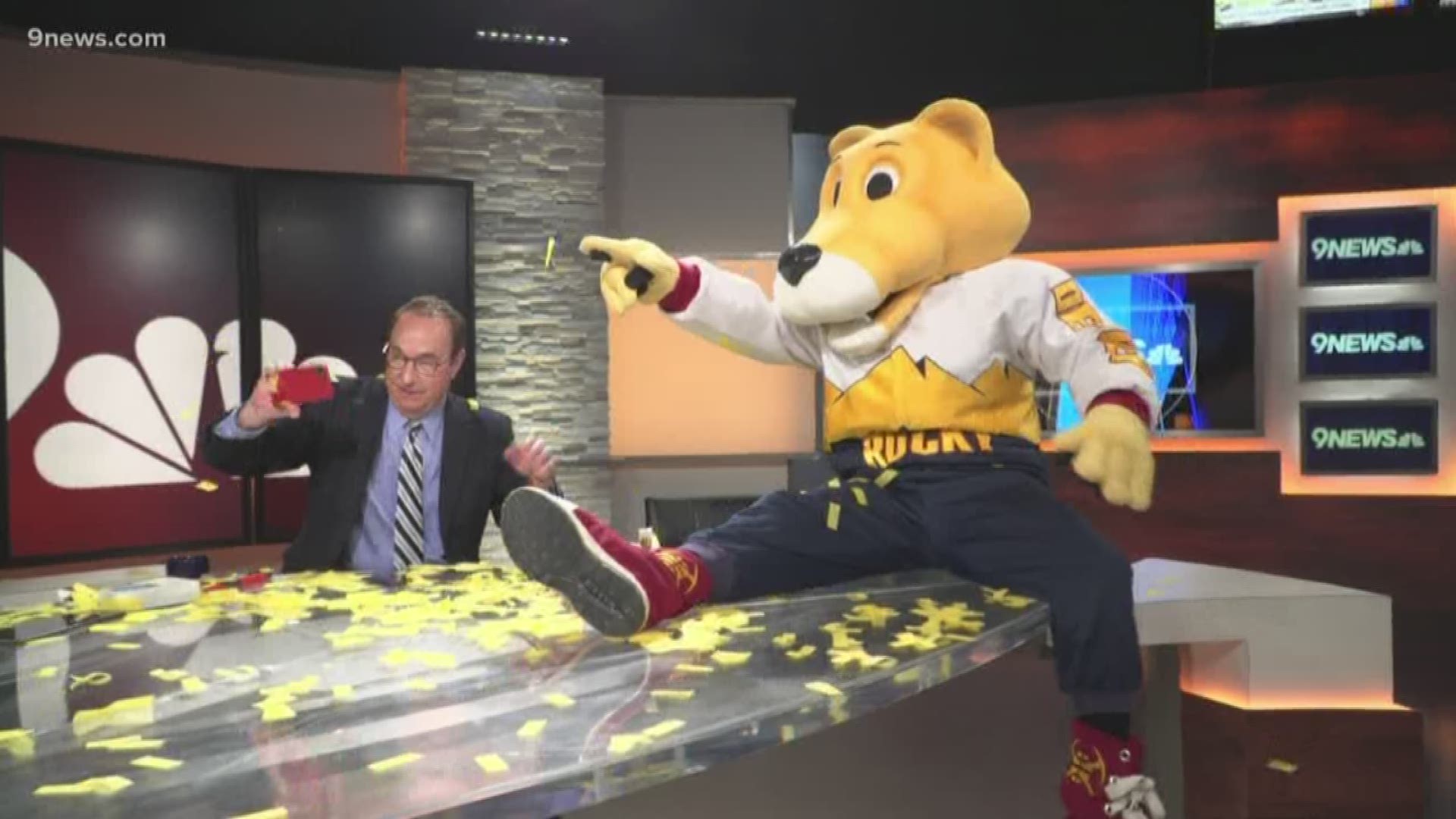 A special guest stopped by 9NEWS Friday morning ahead of the Nuggets home opener!