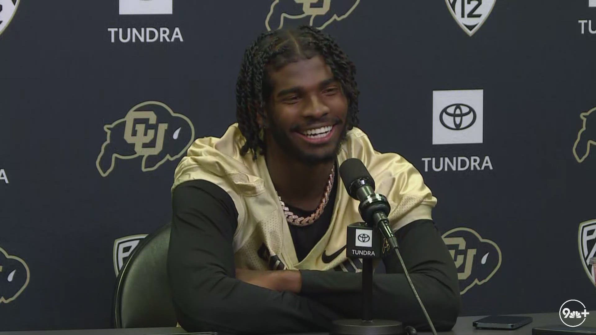 Colorado Buffaloes quarterback Shedeur Sanders spoke to the media before CU's game against Arizona State on Saturday, Oct. 7.