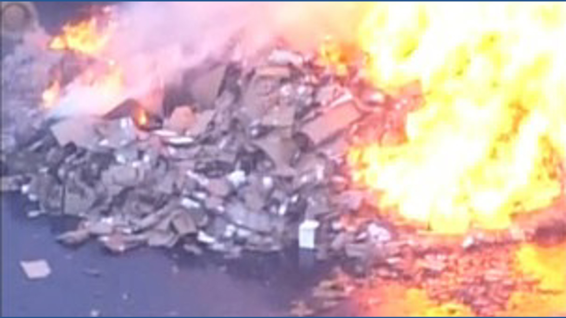 Fire at recycling facility sends smoke plume into Denver metro | 9news.com