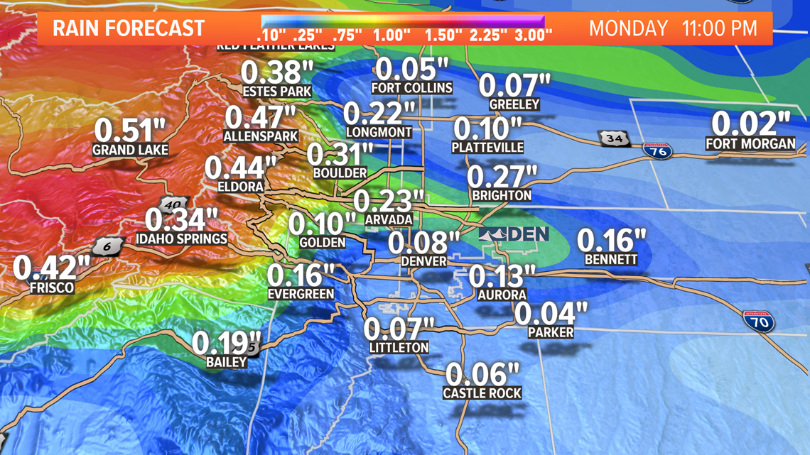 Denver, Colorado, Front Range weather forecast