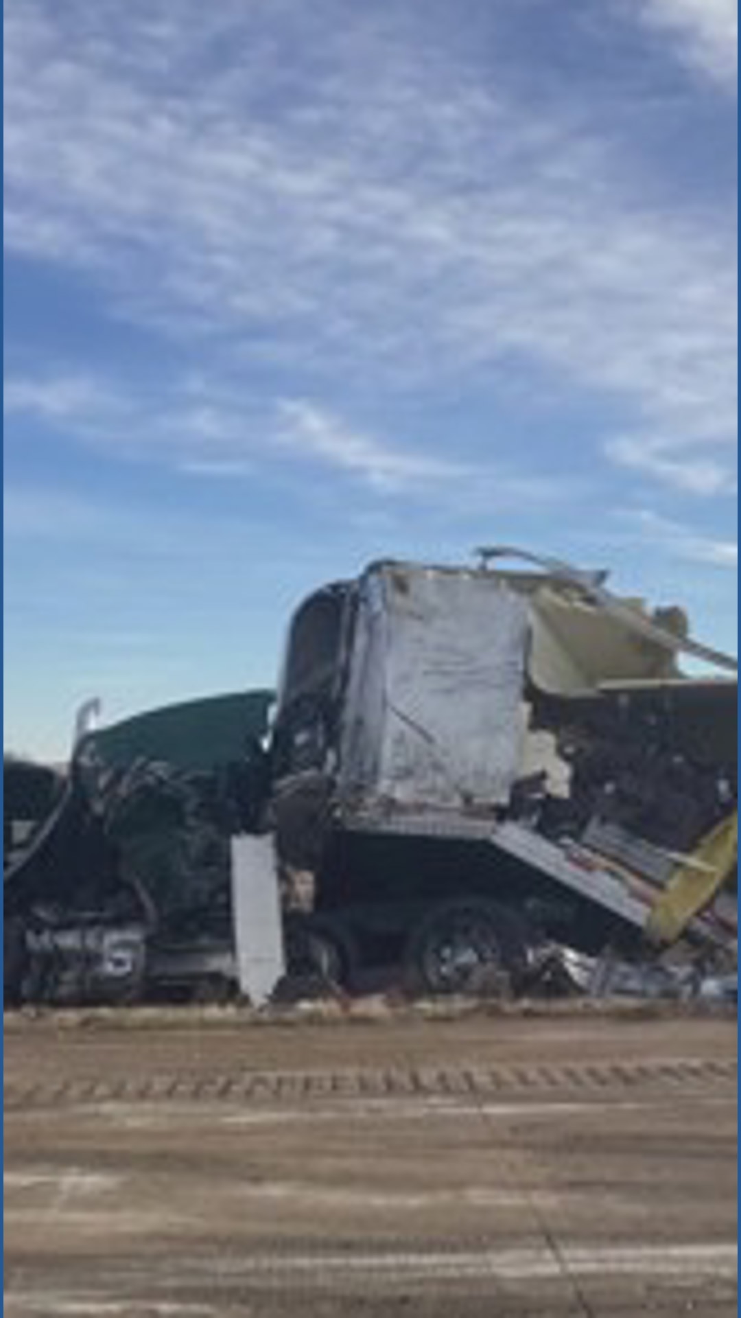 Crash involving 3 semi trucks kills 1 | 9news.com