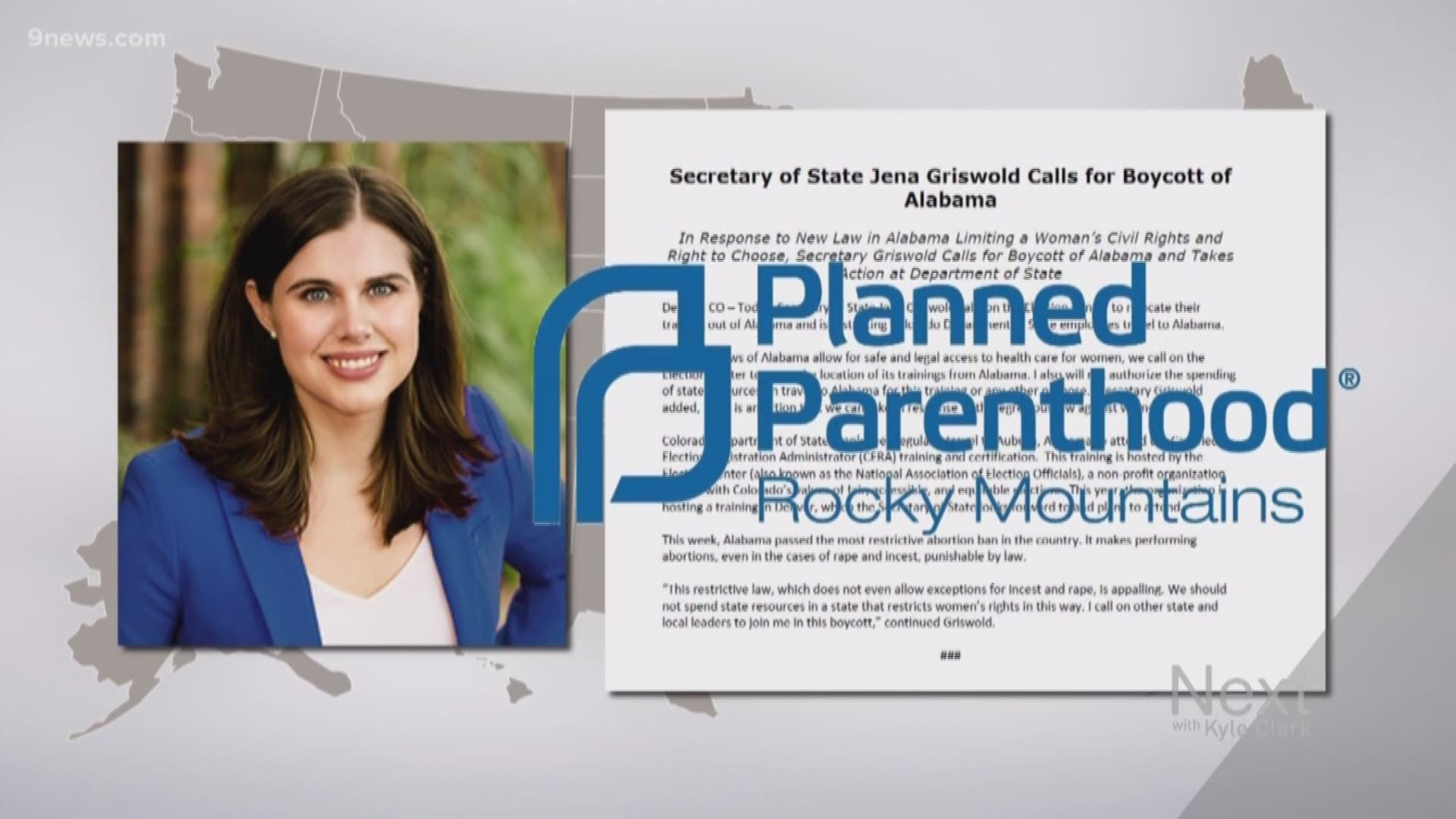 Colorado's Secretary of State Jena Griswold is fundraising off her call to boycott Alabama over it's abortion ban.
