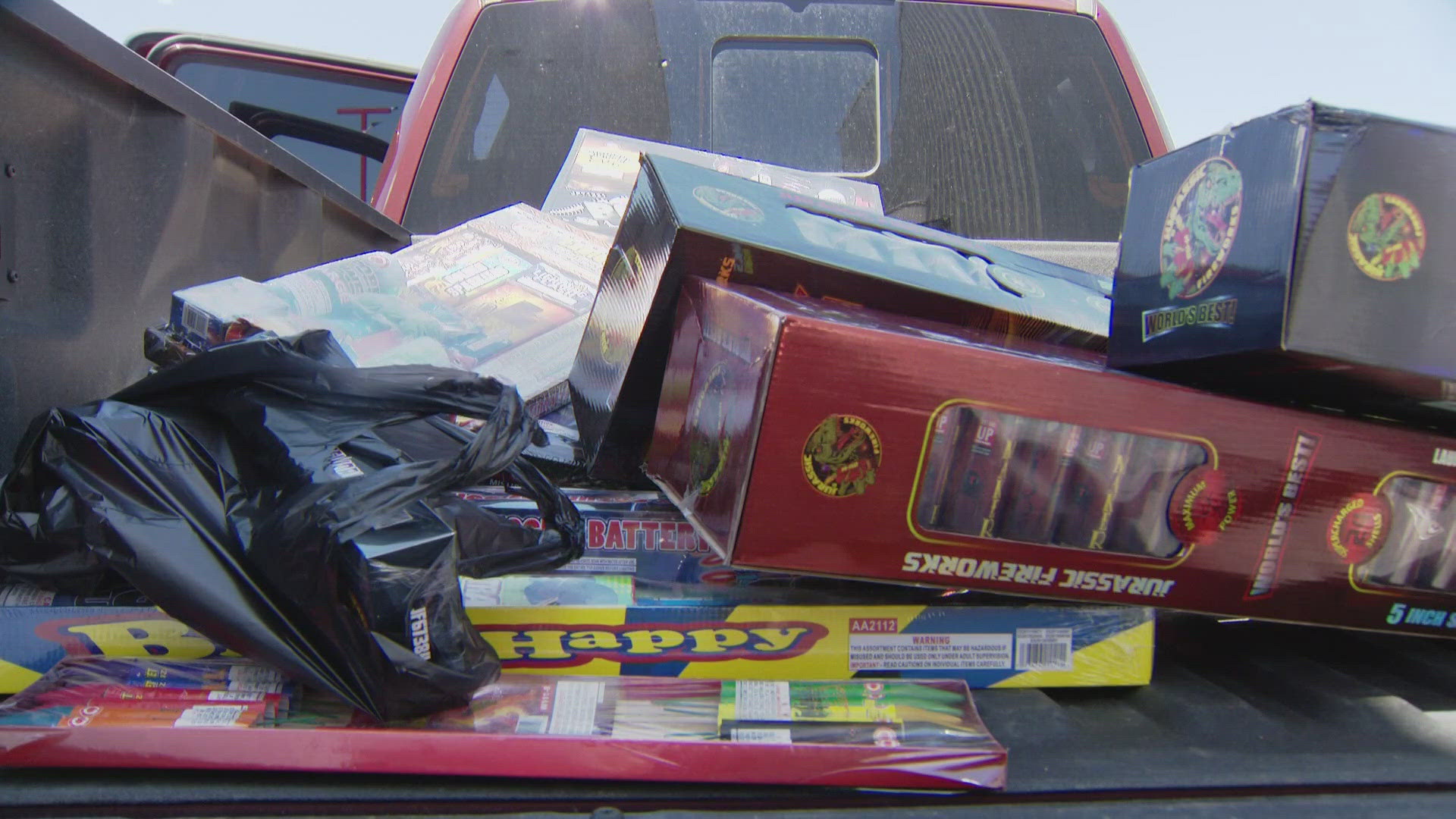 Most fireworks are illegal to sell in Colorado, so people drive to Wyoming where they're legal.