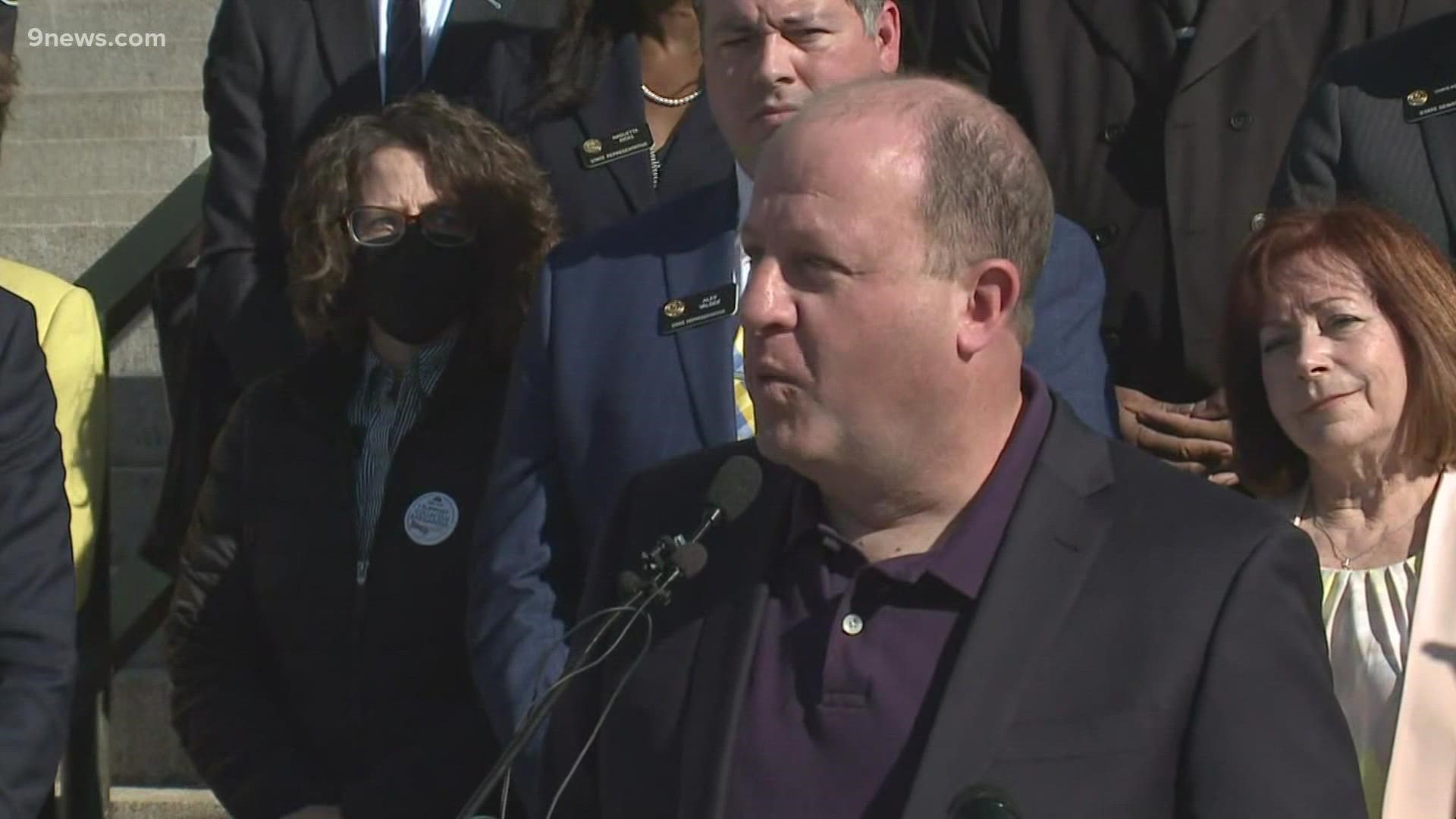 Gov. Jared Polis unveiled a $113 million public safety package designed to take Colorado from the middle of the pack to one of the top states for public safety.