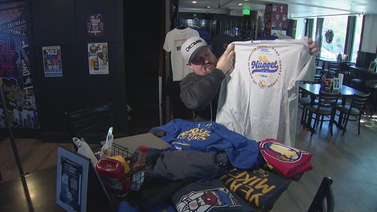 Nuggets history displayed on t-shirts