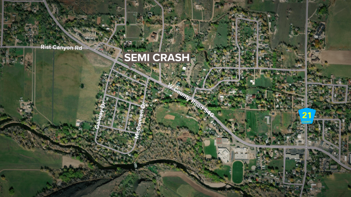 Laporte crash involves two semis, power pole, long road closure