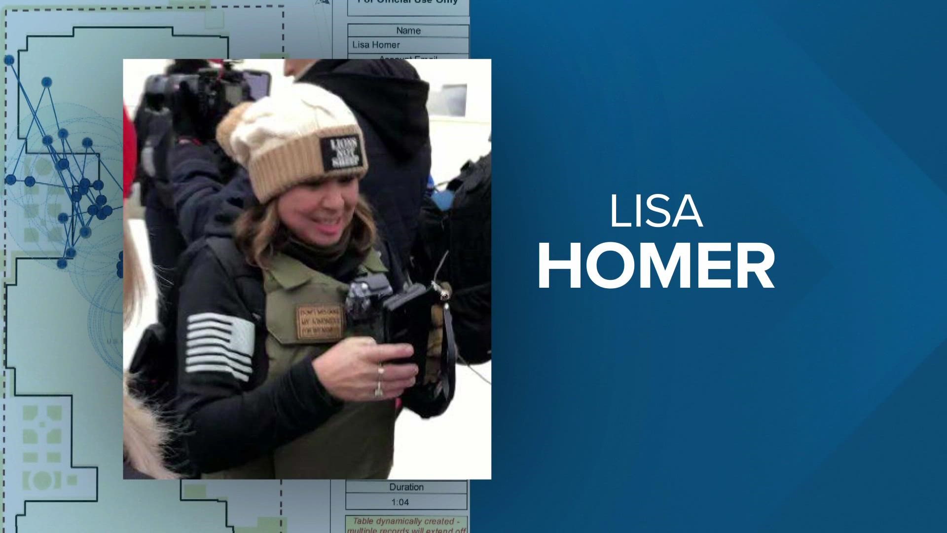 Lisa Homer was arrested in Colorado Springs and will serve her probation sentence in Colorado, according to federal court records.