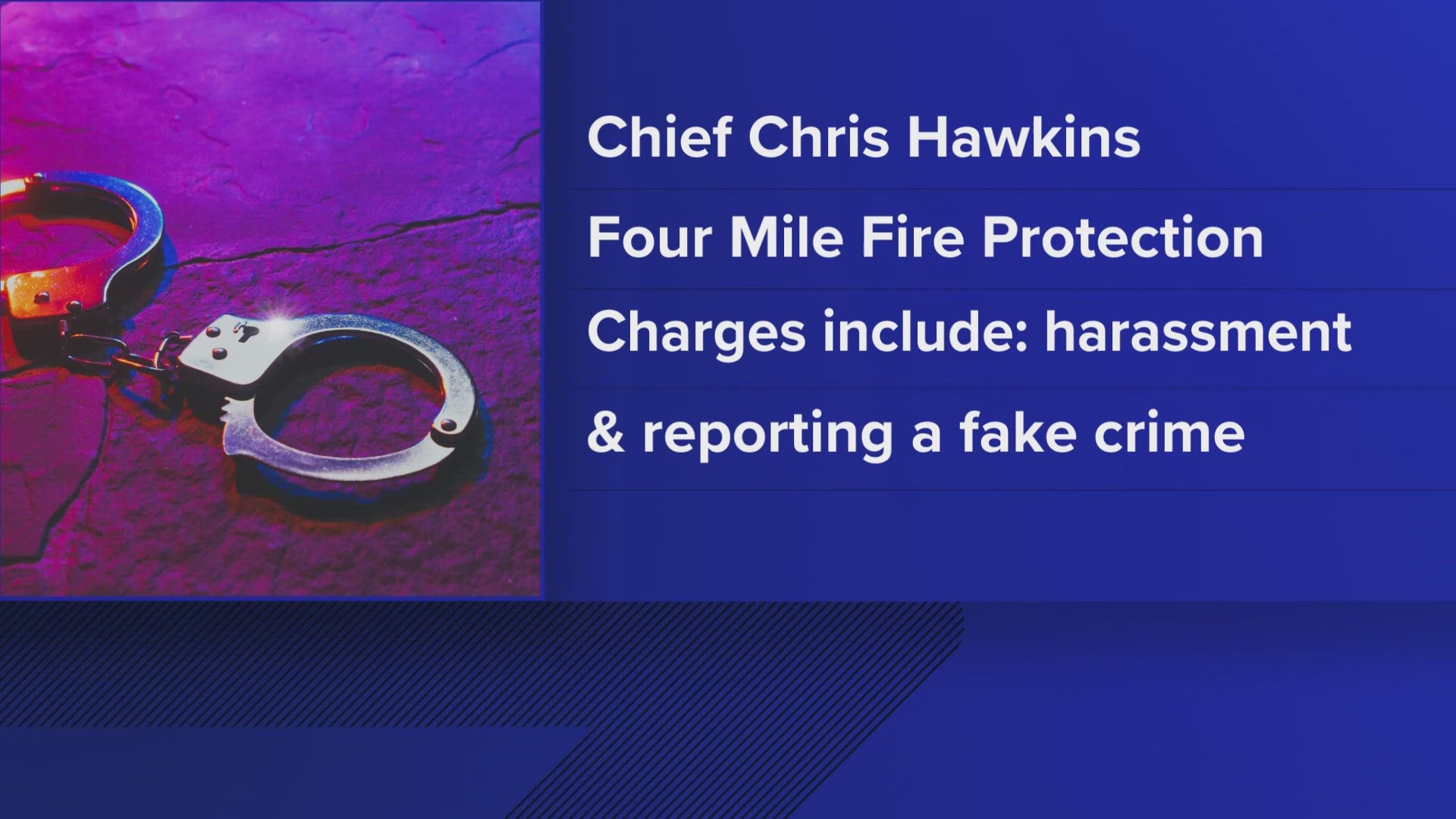 Chris Hawkins, 41, was arrested on domestic violence charges last week.