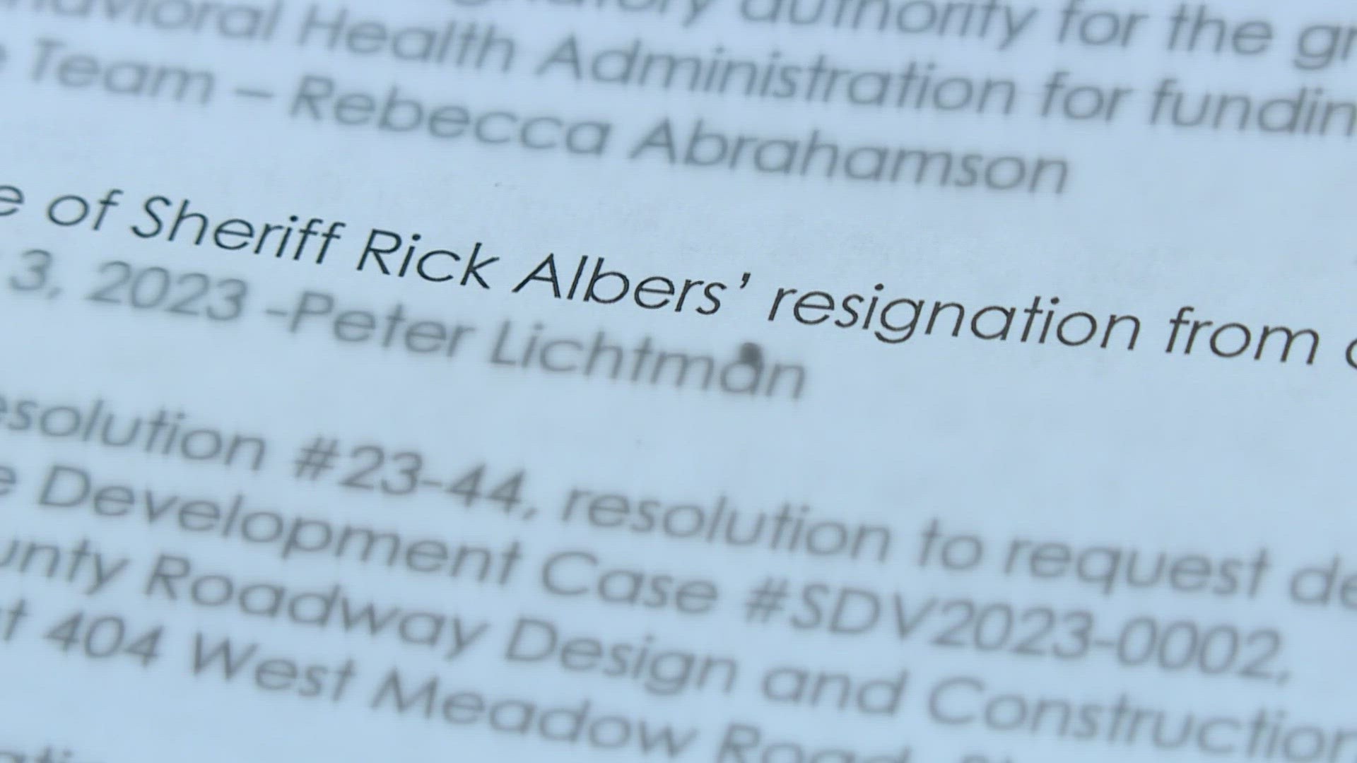 Sheriff Rick Albers was facing mounting criticism for not making enough changes after the shooting of Christian Glass last summer.