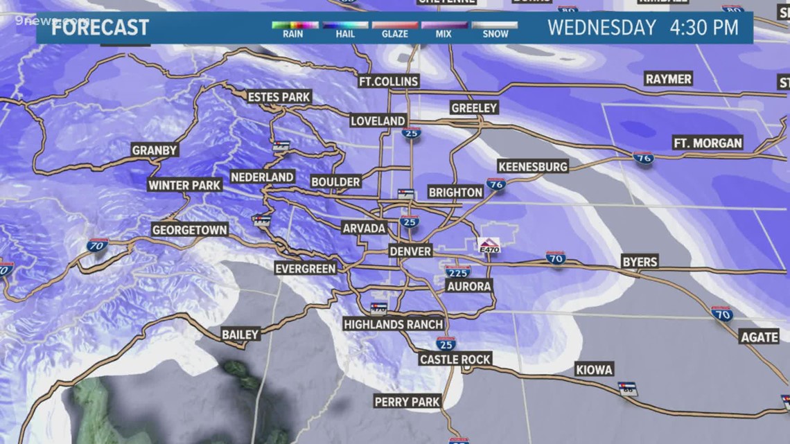 Snow to impact evening commute in Denver