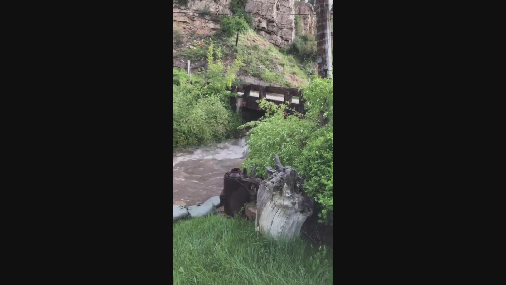 Residents and Eagle County workers spent overnight Sunday into Monday putting sandbags up along Turkey Creek in Red Cliff.