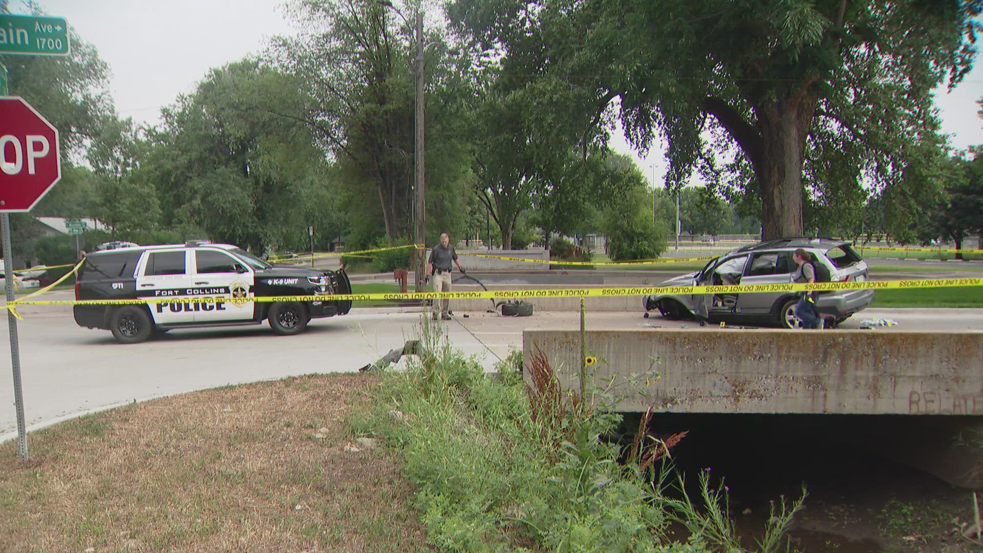 The shootout happened Sunday afternoon after a single-vehicle crash at Mountain and Bryan avenues.