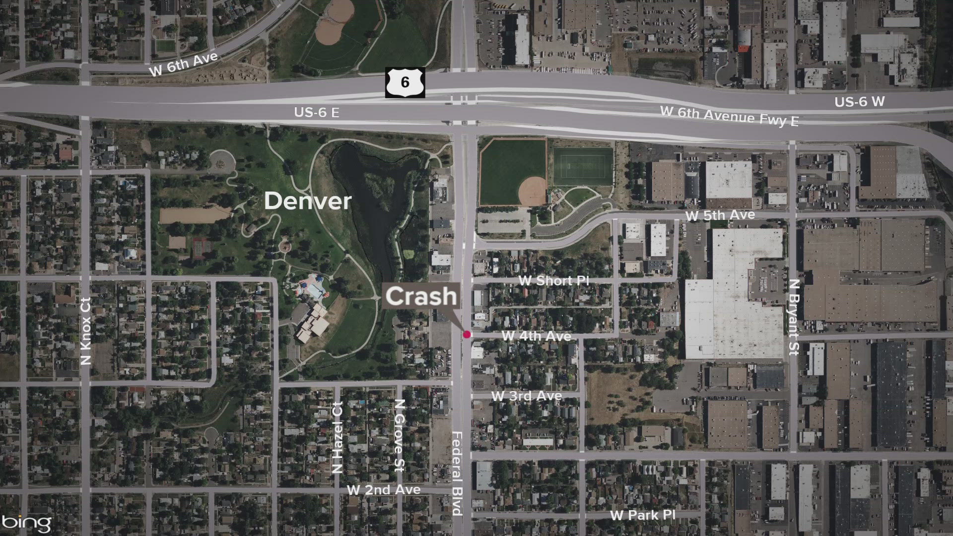 The crash happened Friday near West 4th Avenue and Federal Boulevard.