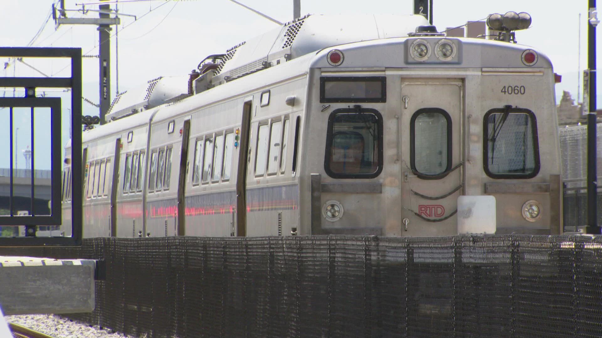 12 people were evacuated from two trains, according to RTD.