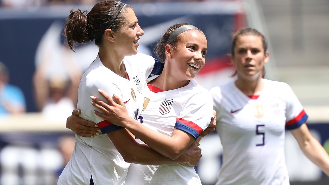 US women's soccer team caps off send-off series with 3-0 win over Mexico