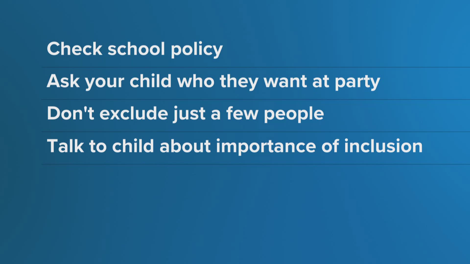 9NEWS etiquette expert Mr. Manners weighs in on whether parents of young children should invite all their child's classmates to their birthday celebration.