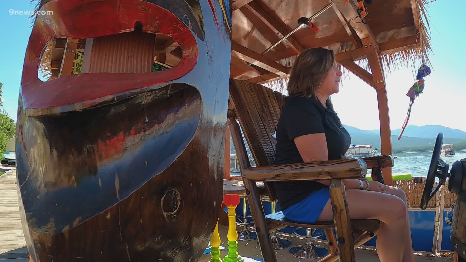 Businesses are getting creative to attract customers this summer and that’s the idea behind a unique, tiki-style boat at the Trail Ridge Marina in Grand Lake.