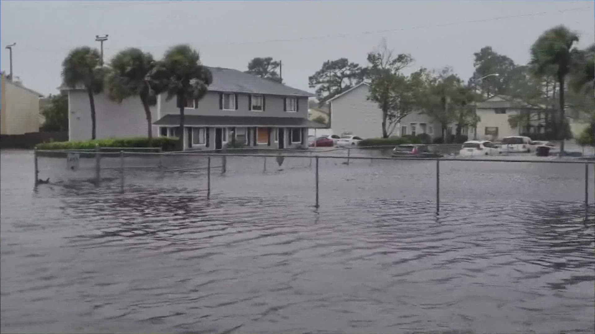 Widespread devastation and flooding has trapped residents in their homes. NBC's Chris Pollone reports from Tampa.
