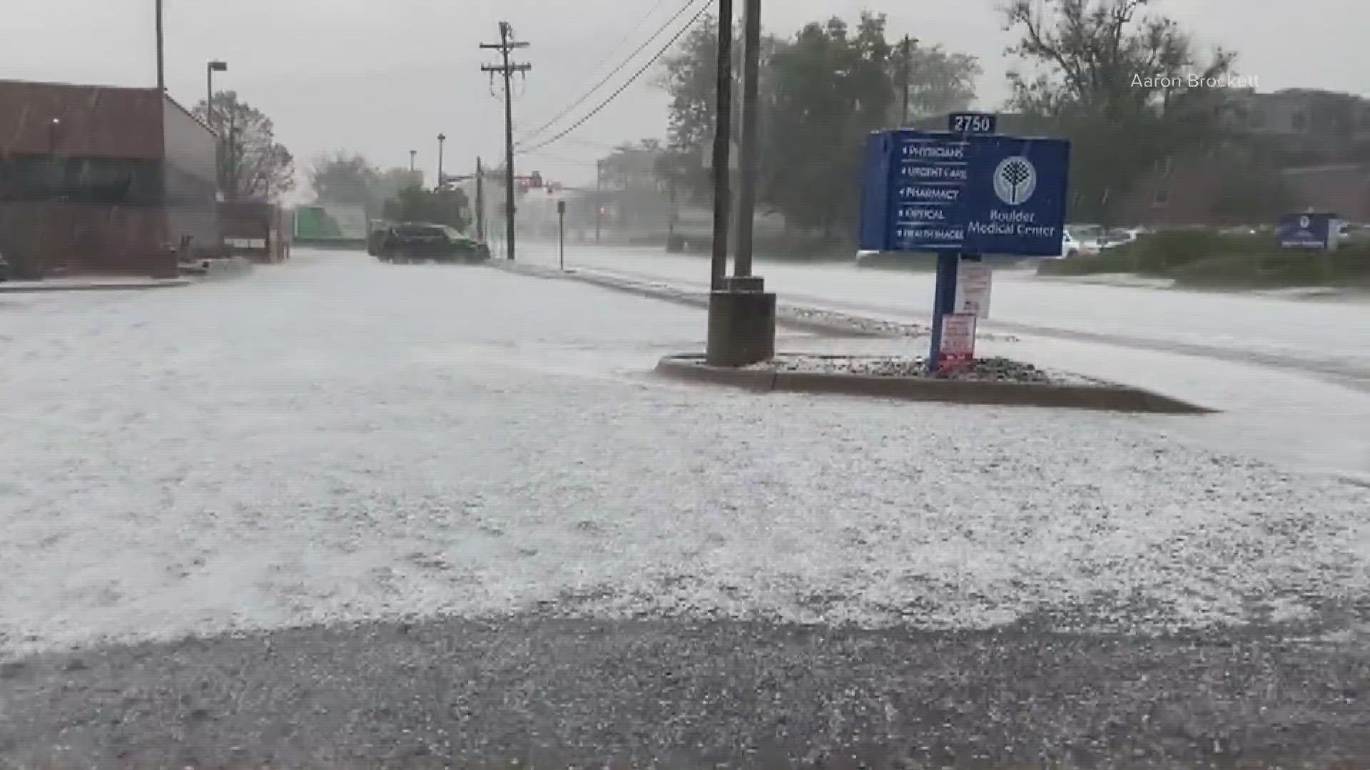 Rain, hail and street flooding hit parts of the Denver metro area and Boulder.