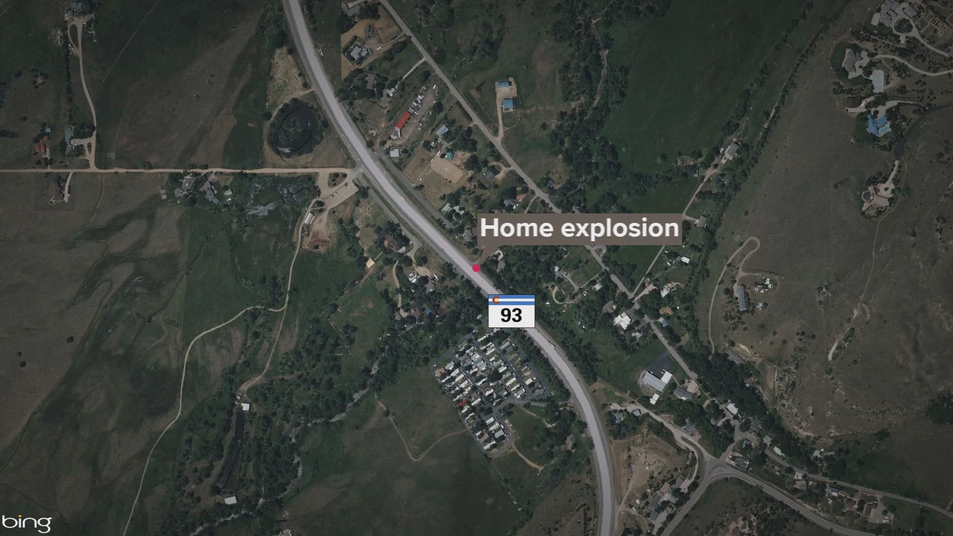 A Boulder County home was destroyed after an explosion late Monday night.