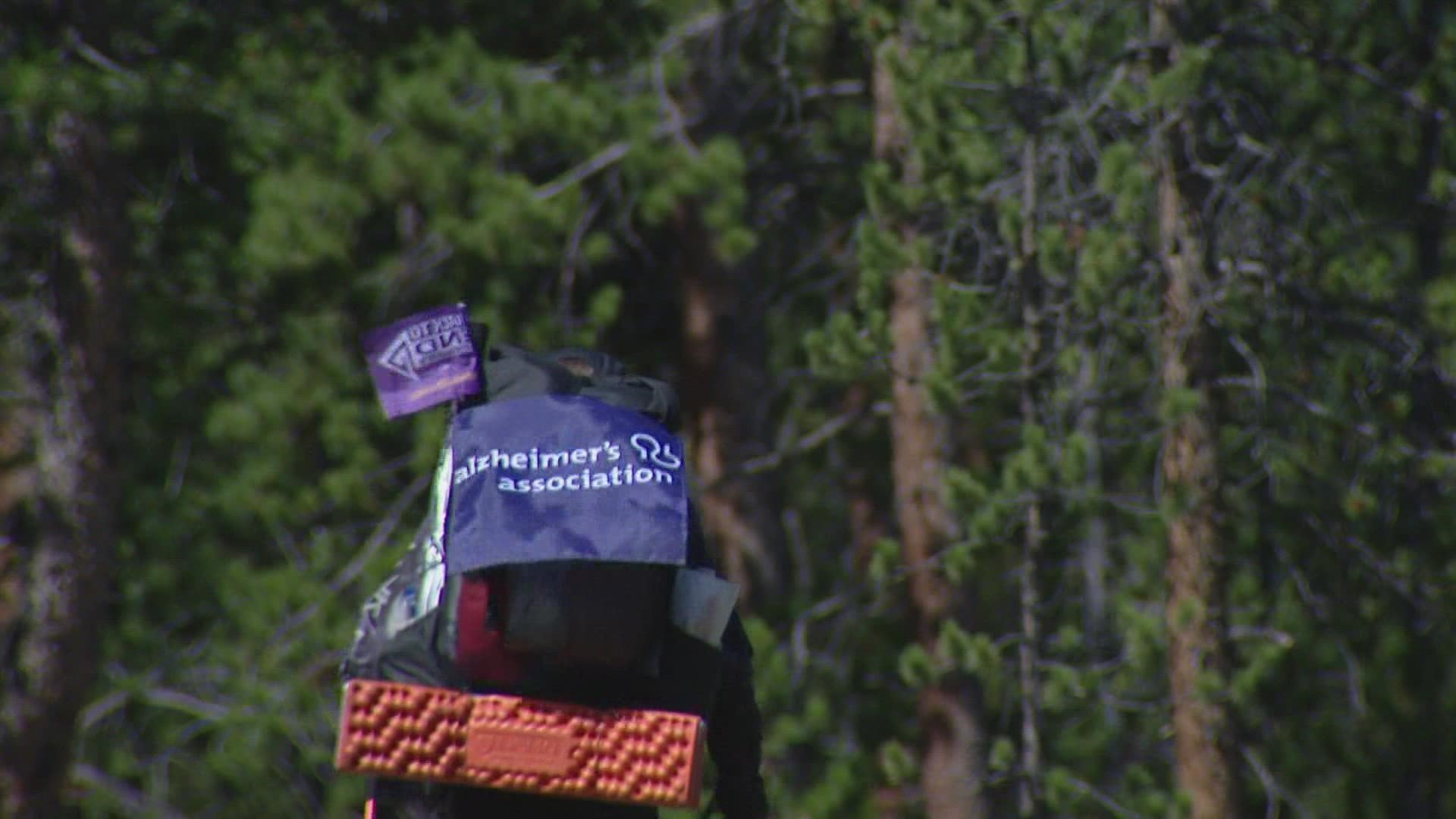 Allan Harper is walking the Colorado Trail from Denver to Durango to raise awareness and funds to find a cure for Alzheimer's disease.