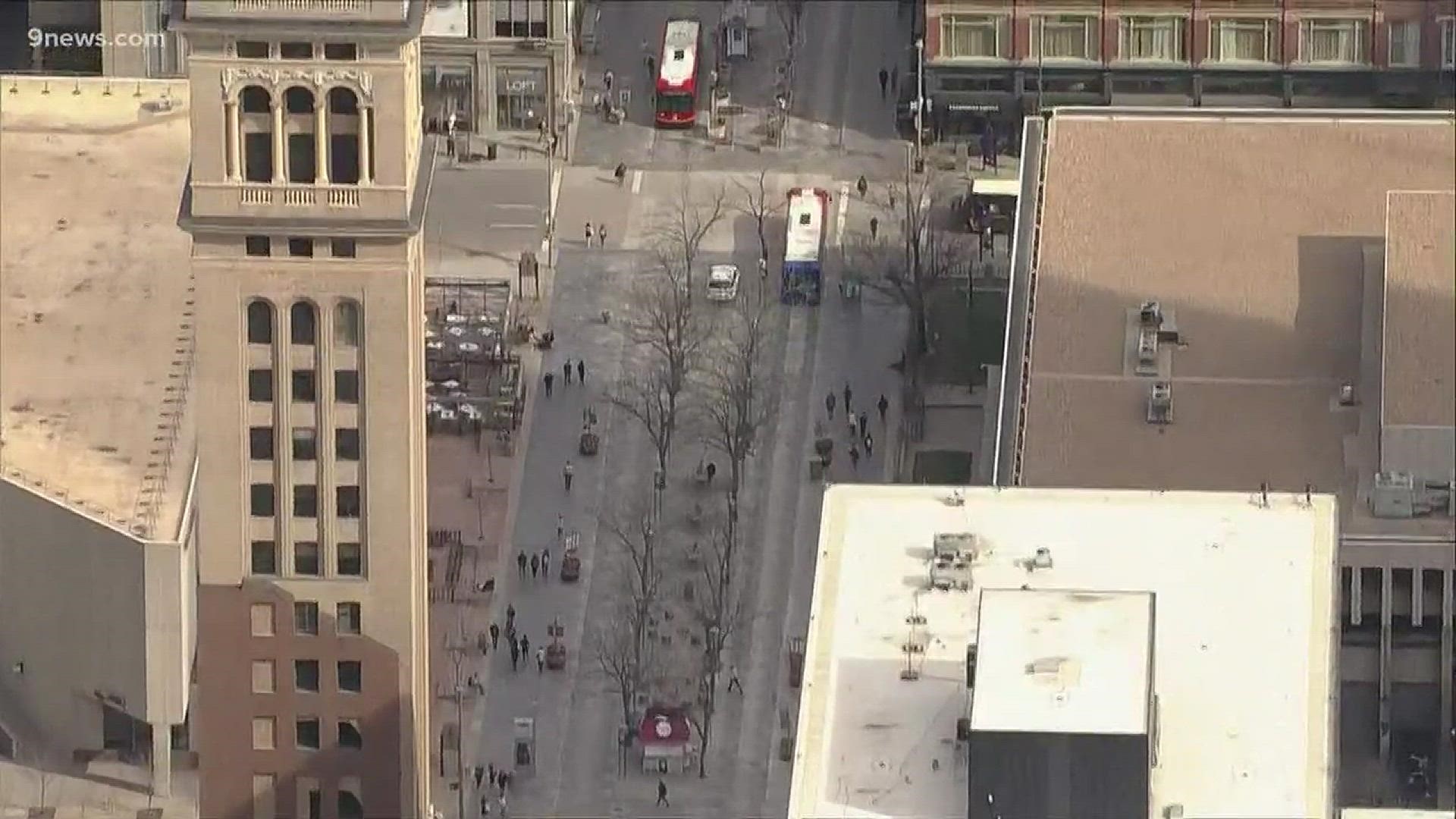 Denver, RTD, and the Downtown Denver Partnership plan to reconstruct the historic mall. They want to widen the pedestrian paths, plant trees on both sides of each block, and consolidate transit lanes.