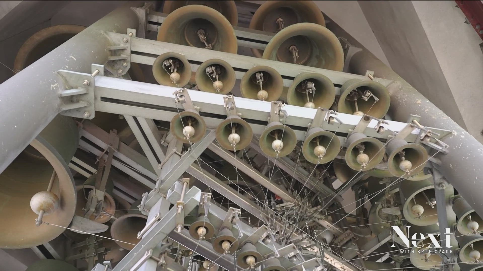 The carillon inside DU's gold bell tower is one of only a few hundred instruments like it - with a very select few who know know how to make it ring.