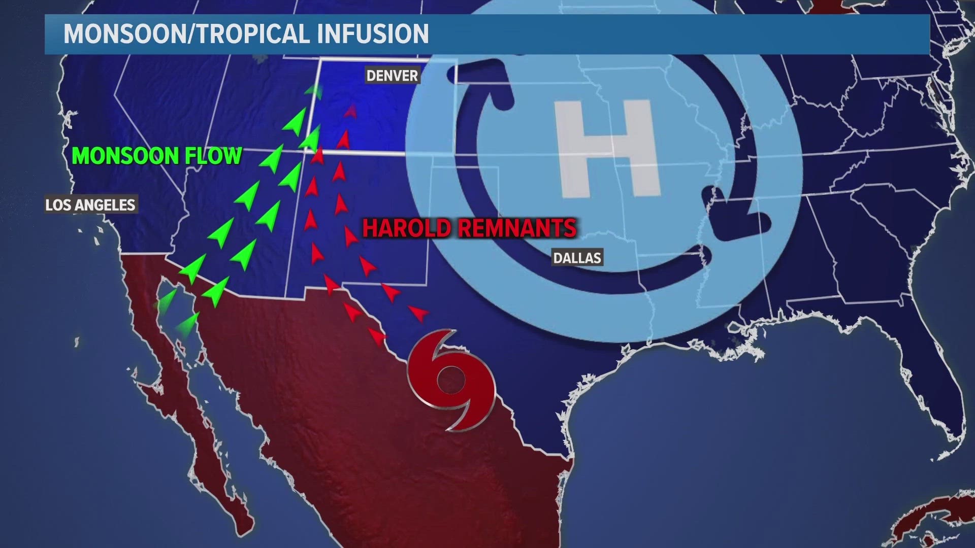 Meteorologist Cory Reppenhagen explains how Tropical Storm Harold is the catalyst for upcoming stretch of rain.