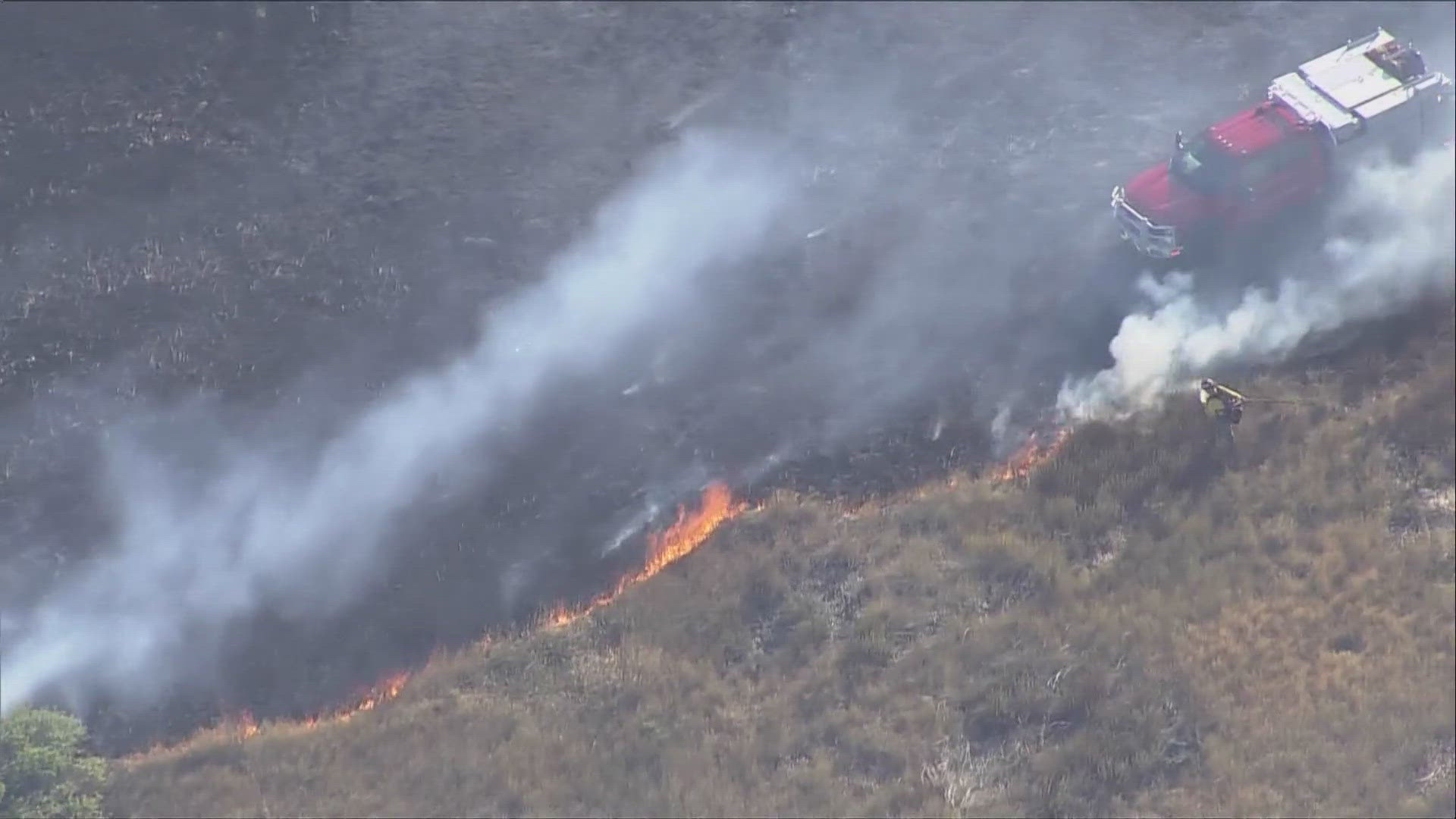 The fire burned just east of the Denver Water treatment plant north of Roxborough State Park and east of the Roxborough Park neighborhood.