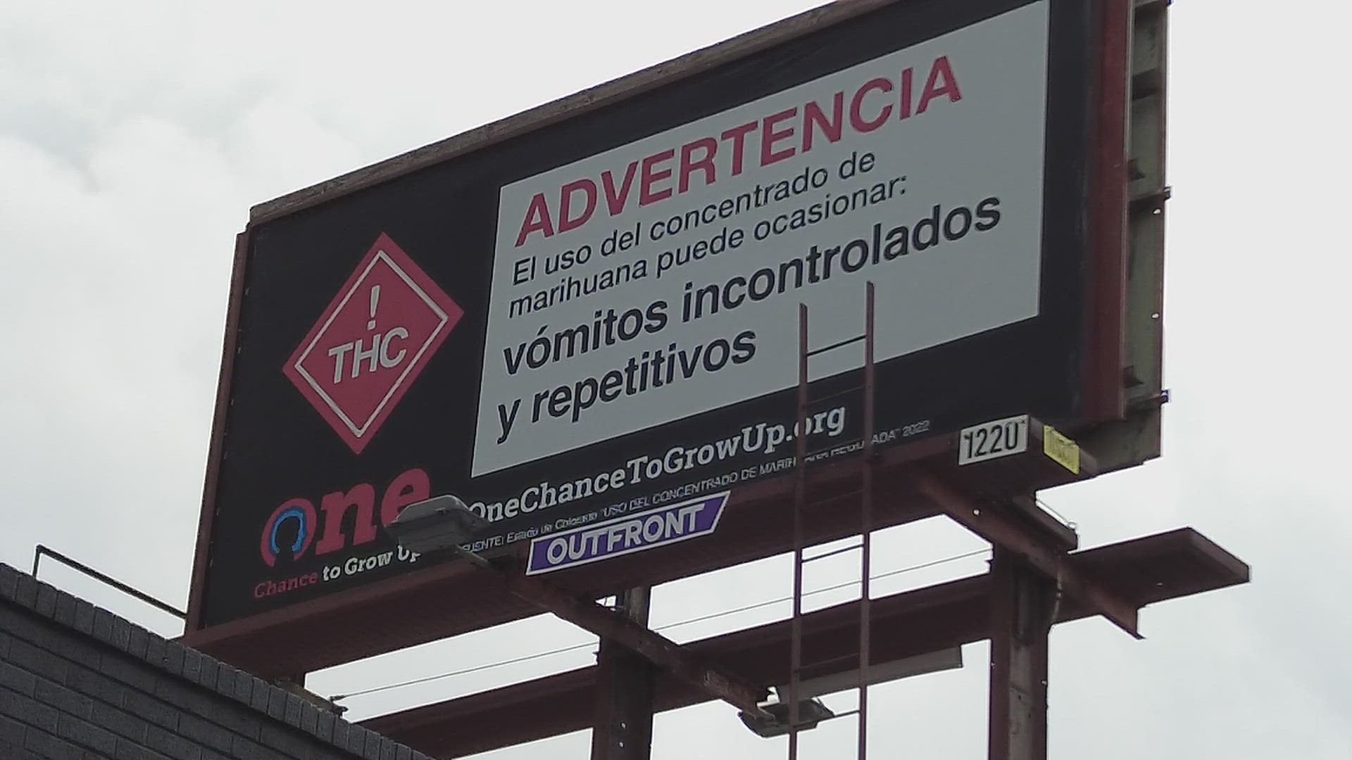 The nonprofit One Chance to Grow Up put up four new billboards regarding marijuana and teens.