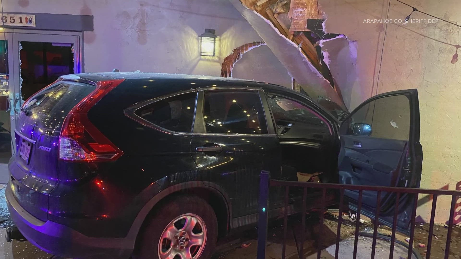 The Arapahoe County Sheriff's Office said a "highly intoxicated" driver crashed into El Señor Sol early Saturday morning.