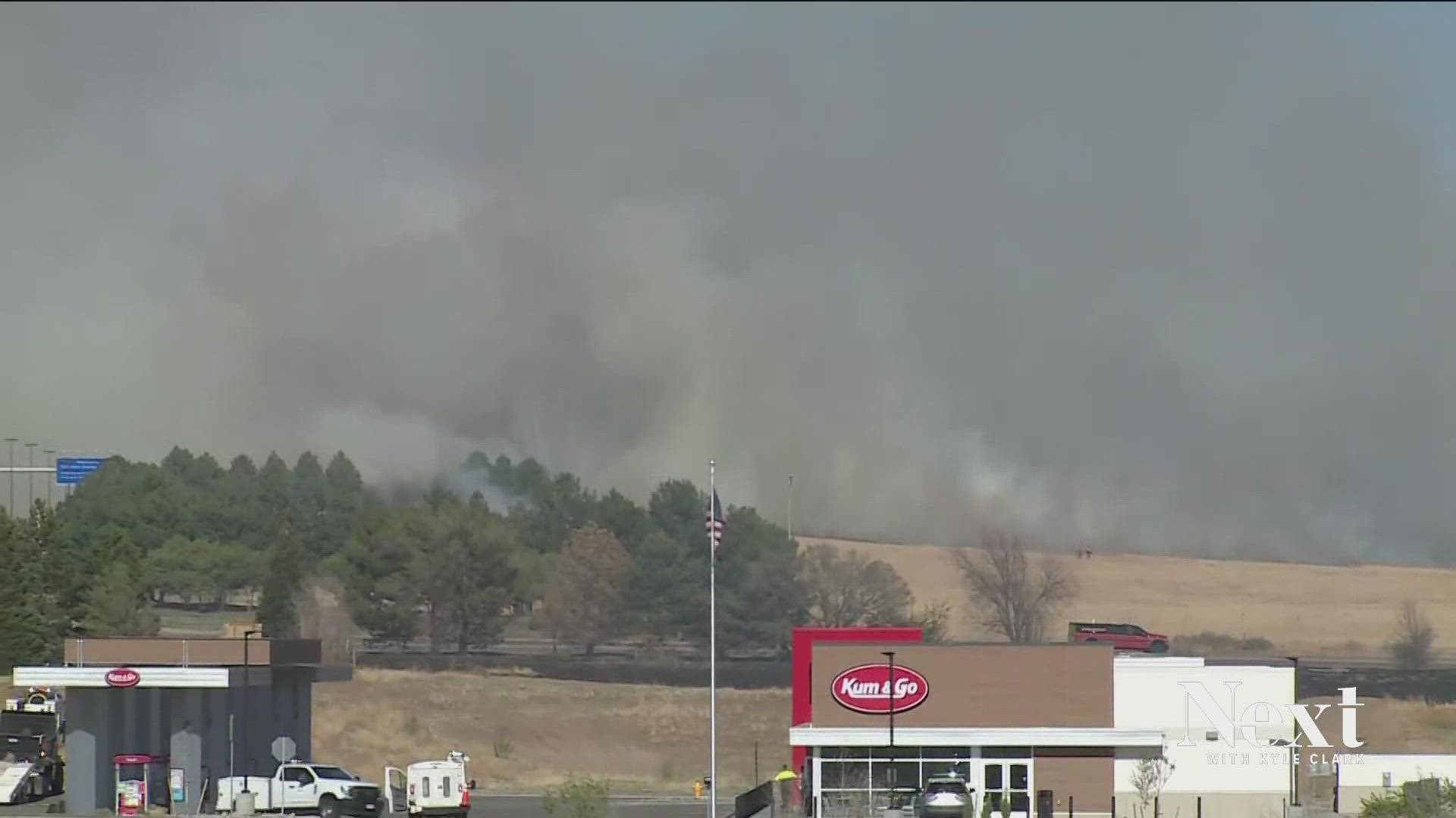 The airport briefly went under a shelter in place order as multiple fires broke out around El Paso County.