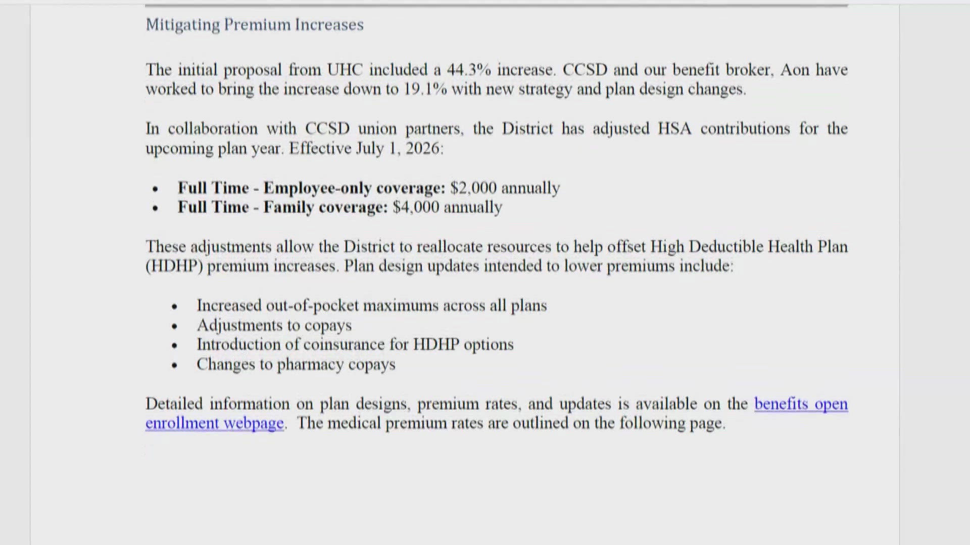 9news.com - Janelle Finch - Some Colorado school staff set to face increased health care insurances for next school year