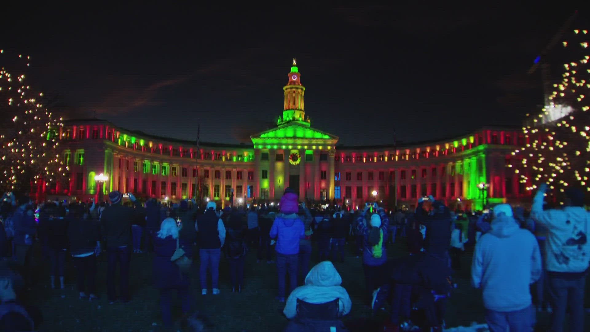 The switch was flipped on the City and County Building to officially light up the holiday season.