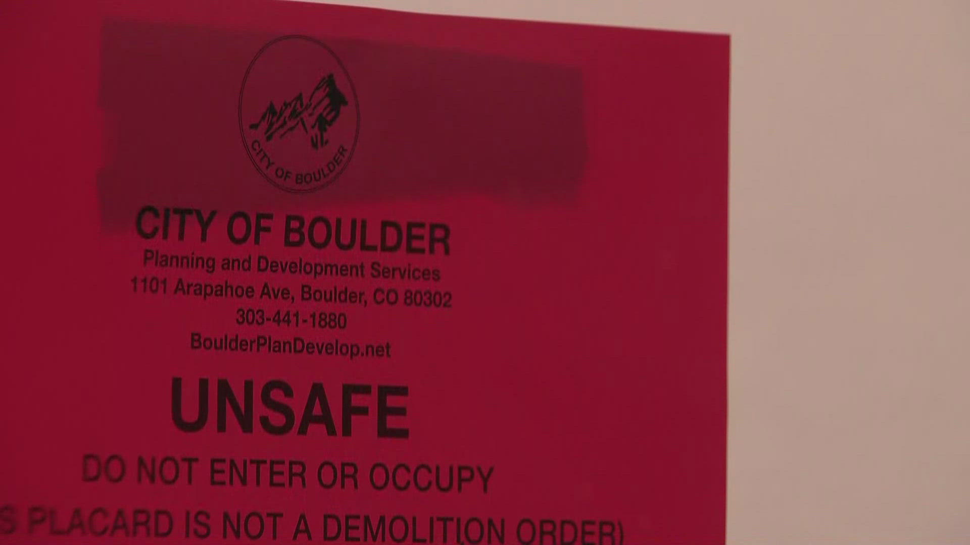 The notice was issued Monday afternoon. Last week, the city discovered the property owner created additional bedrooms without city approval.