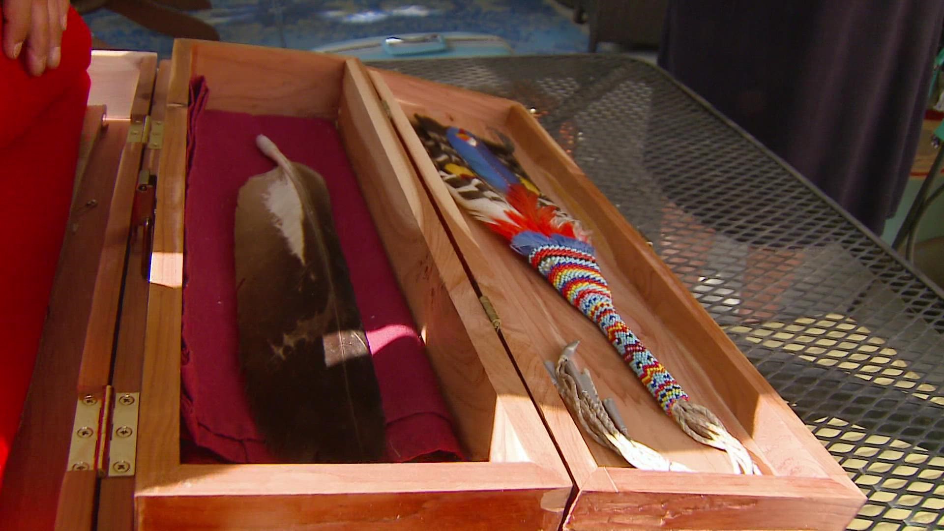 The Jacobs family said their Osage Nation regalia was largely untouched. The heirlooms have been passed down and worn by family members from three generations.