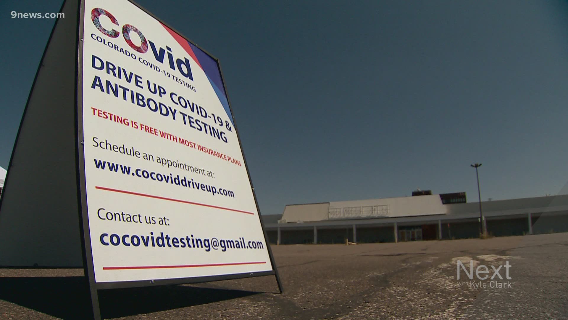 COVID19 testing site set up in old Kmart parking lot