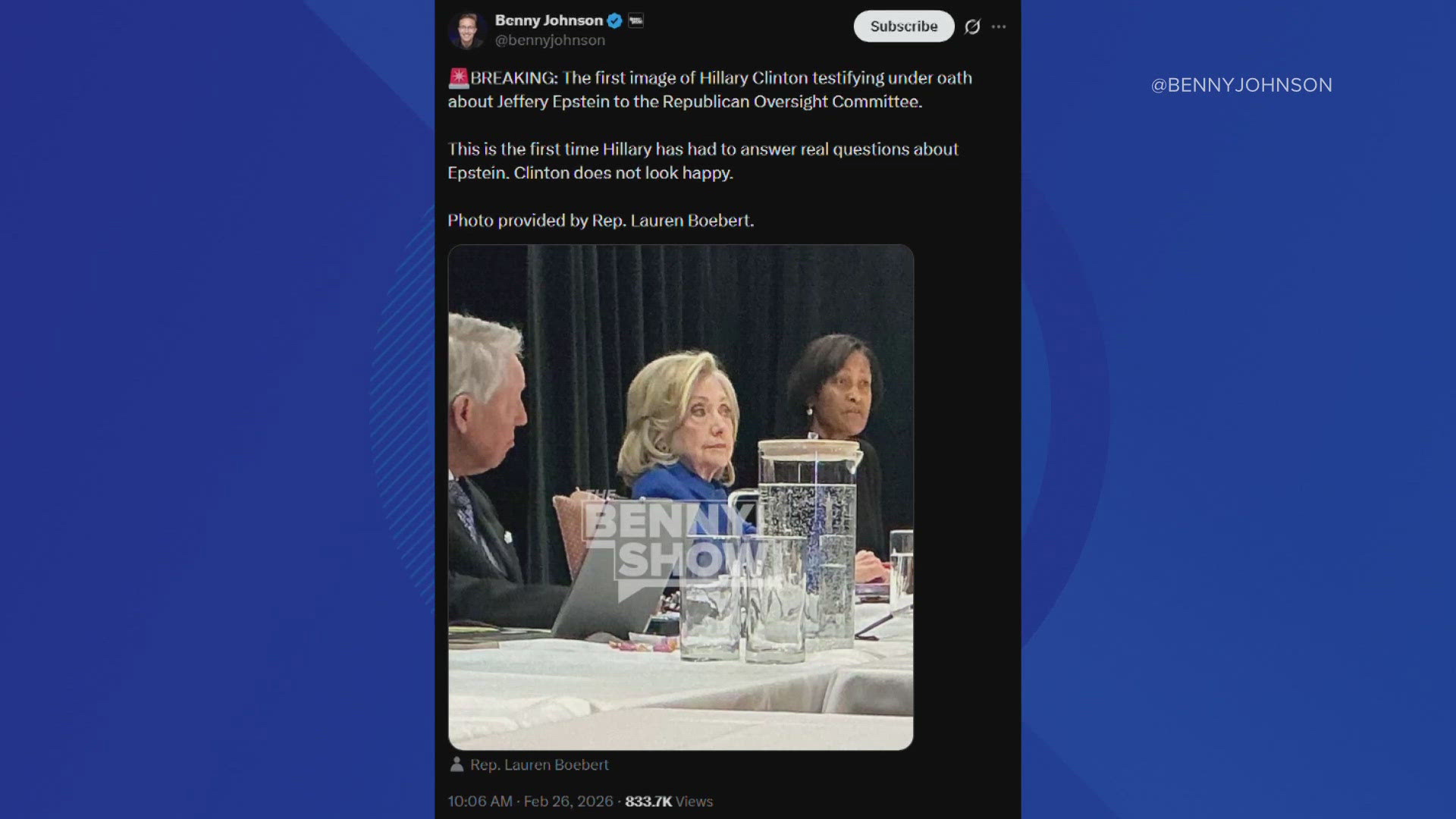 Clinton's Testifying Hillary Clinton demands public deposition after photo leak forces ...