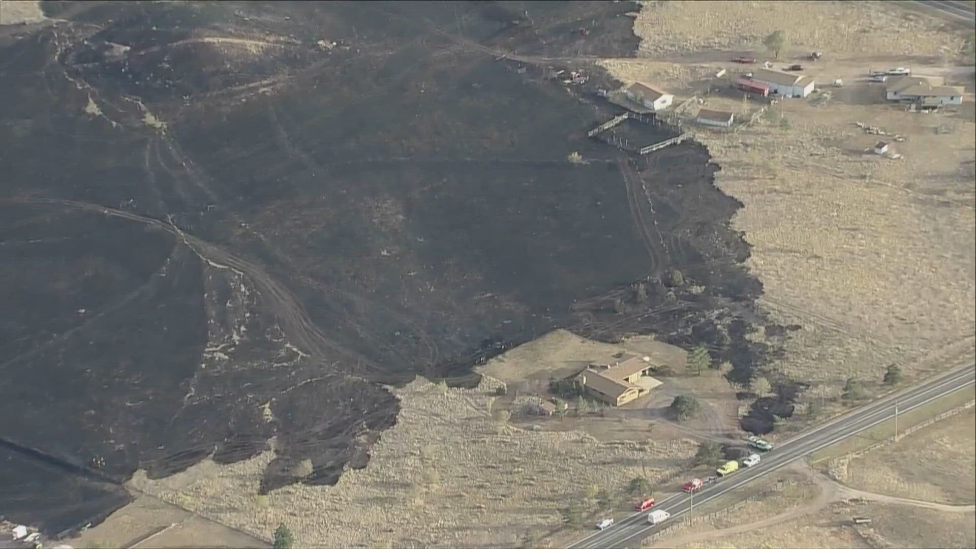 The fire burned between 15-30 acres near Teds Place at the intersection of Highways 14 and 287, northwest of Fort Collins.