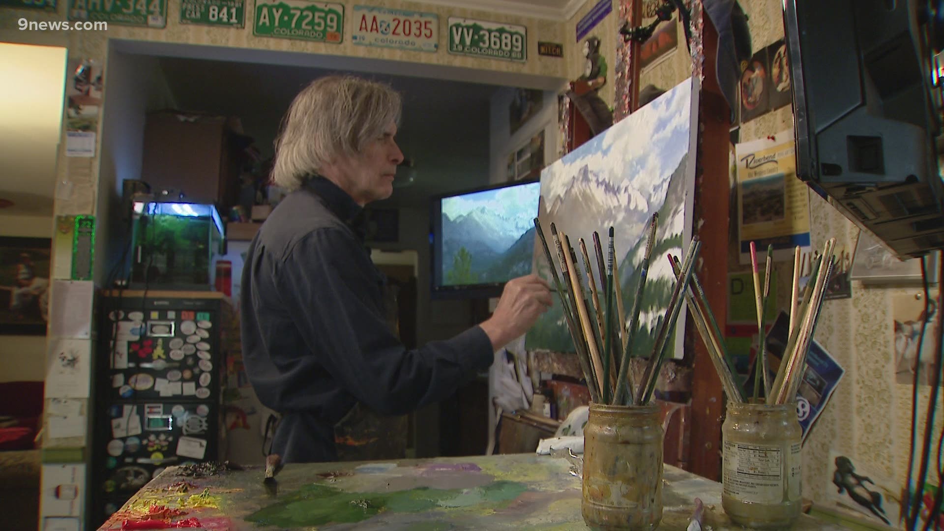 Former 9NEWS courtroom artist Mitch Caster is known for his beautiful paintings, but his career started out in a much different way.