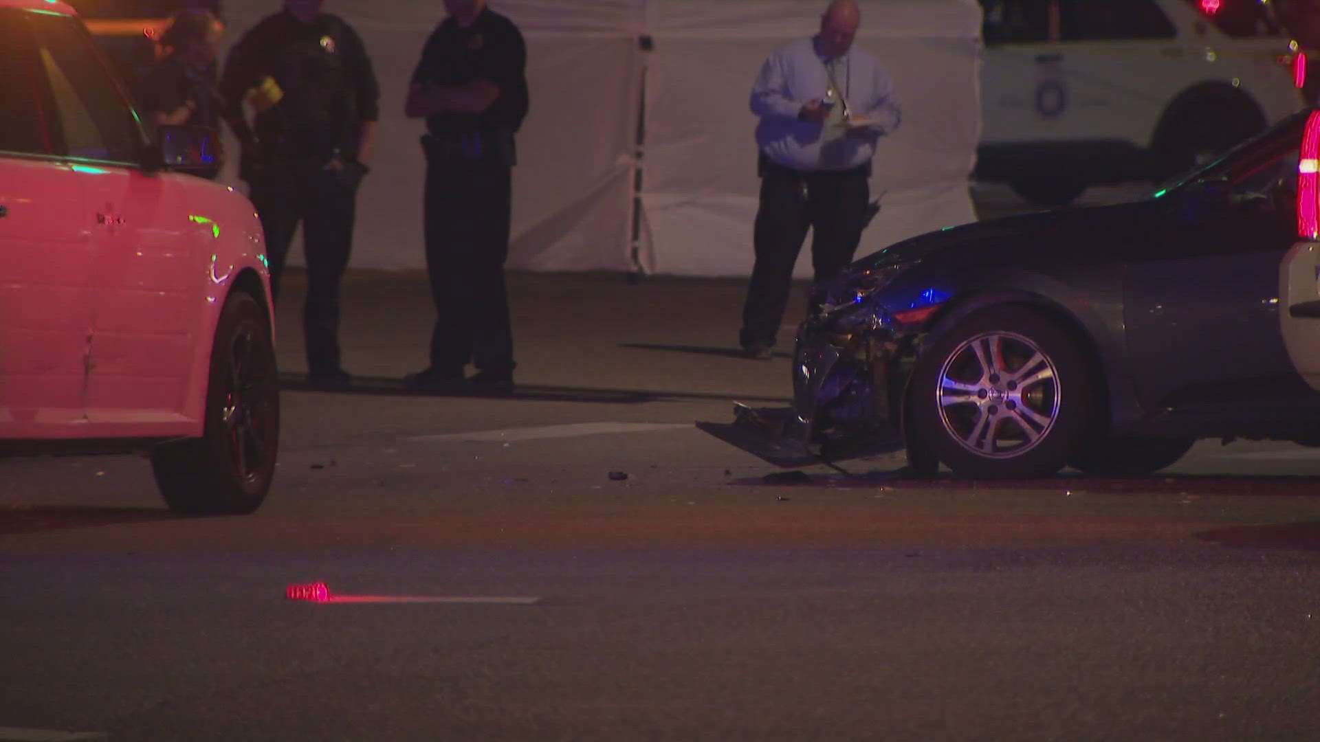 Police said Diego Ortega-Camero intentionally collided with a motorcycle and pushed its two riders into oncoming traffic.